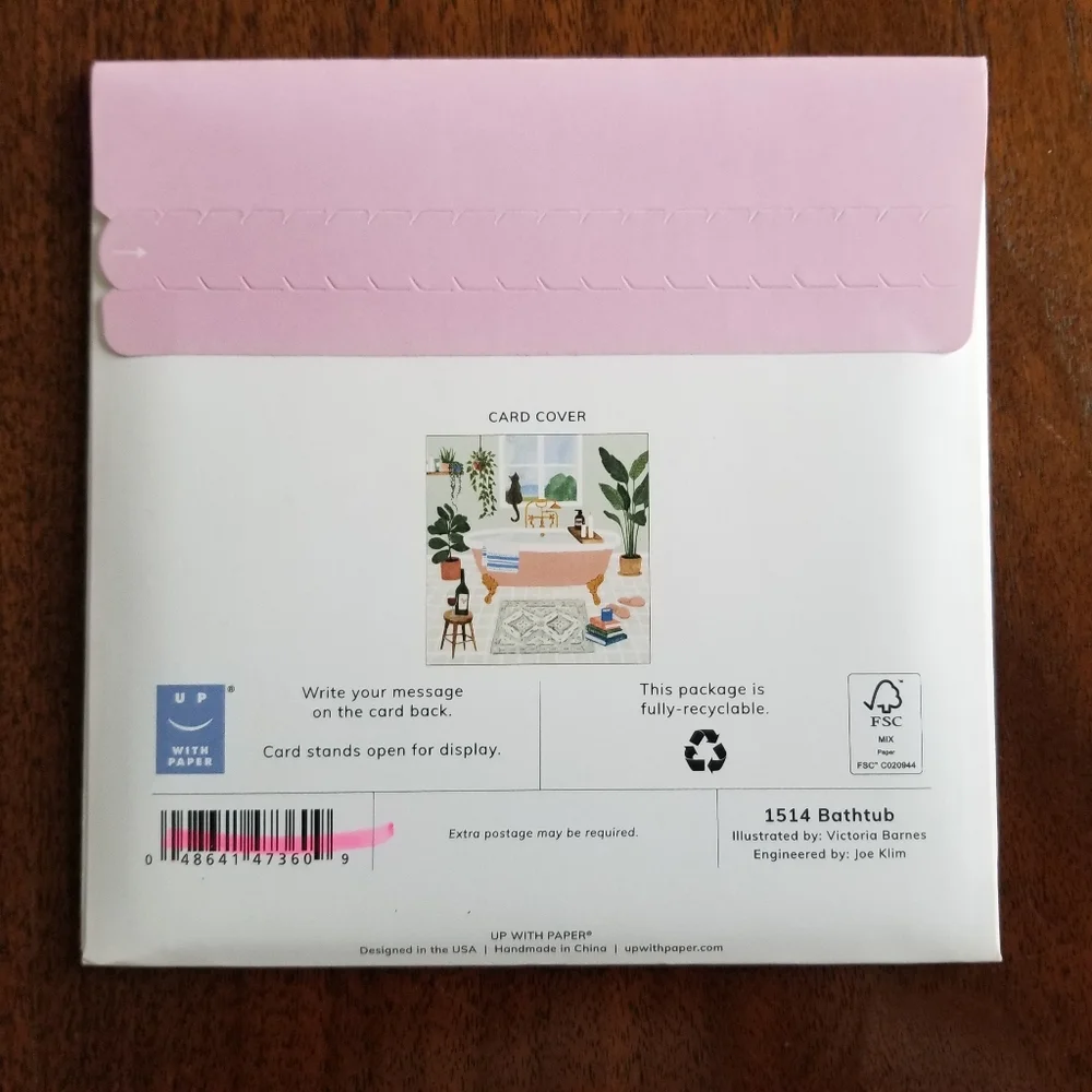 Pop Up Mother's Day Card Up With Paper